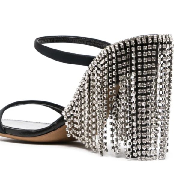 BNWT AW20 AREA NYC CRYSTAL CHANDELIER HEELED SANDALS 37 - Picture 9 of 10